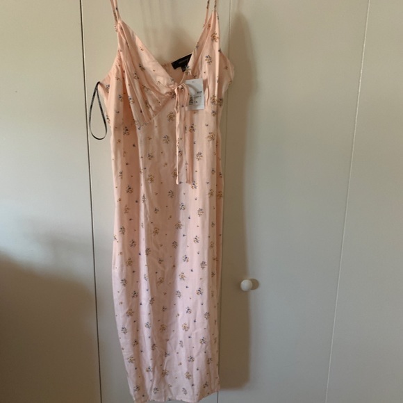 Forever 21 Plus 1X Pink Floral MIDI Cami Dress - Picture 3 of 7